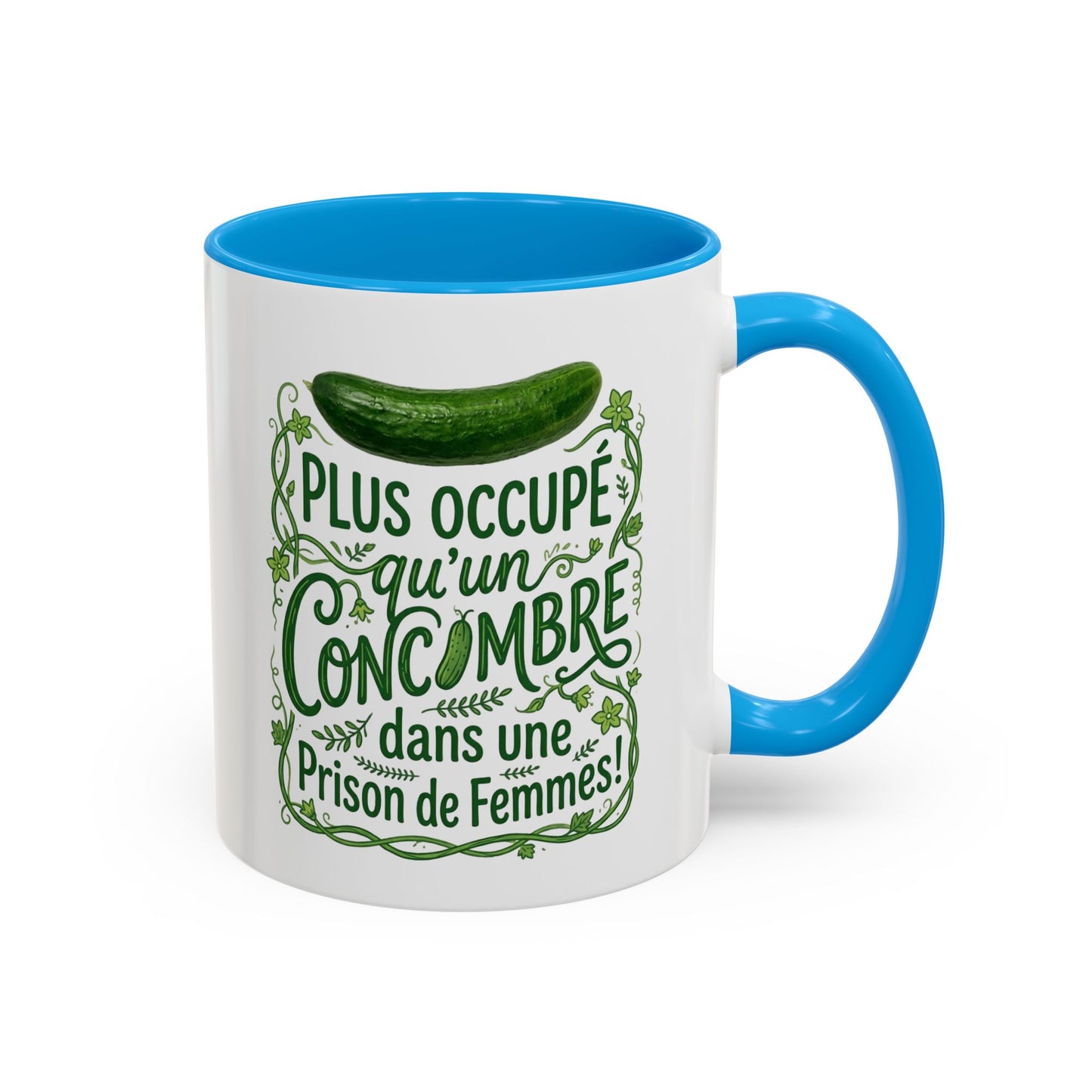 Tasse Humour Concombre 325ml – Mug Céramique Citation Drôle Jardin Légume Cadeau Original