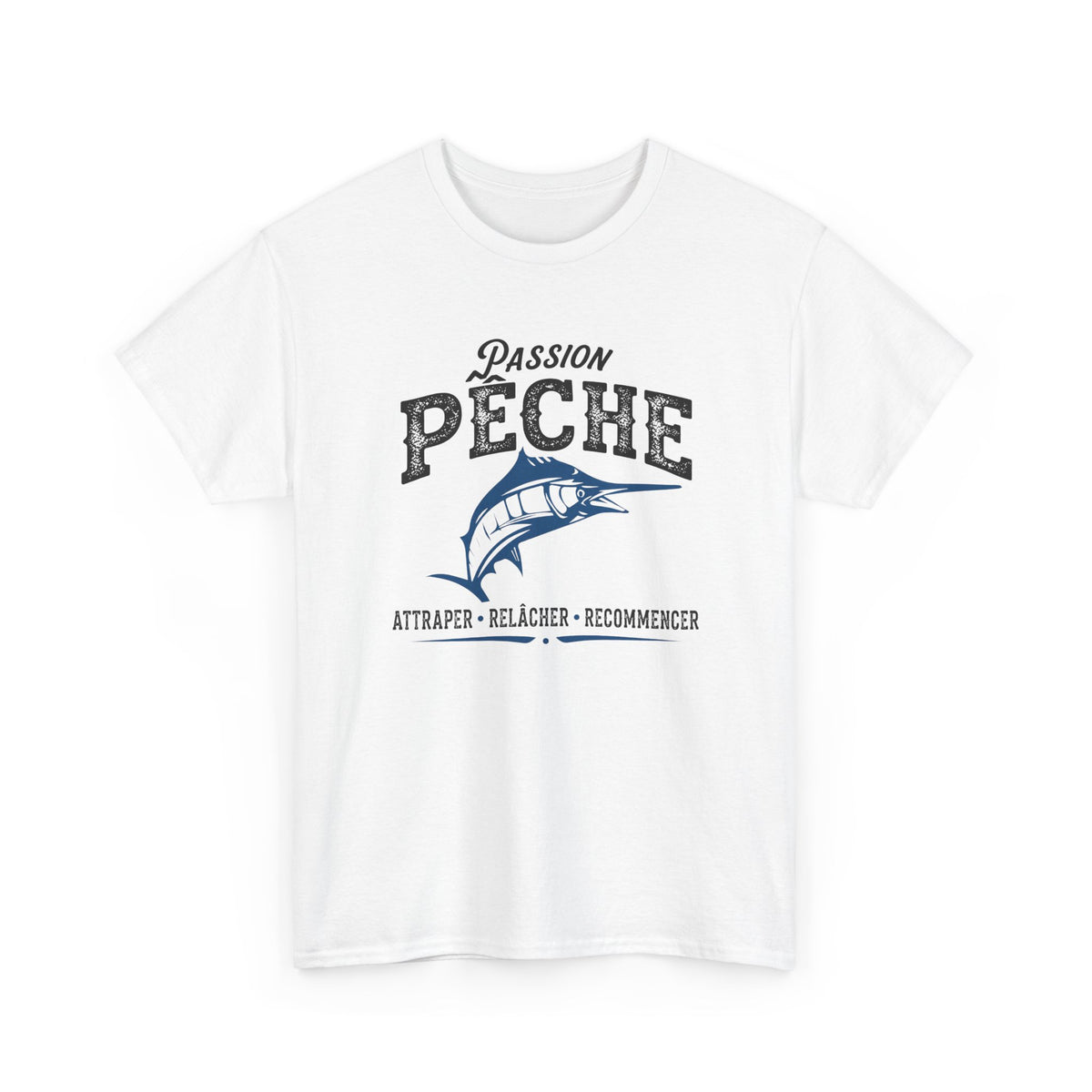 T-Shirt Pêche Homme et Femme – Cadeau Pêcheur Passionné – Poisson Pêche Sportive – Idée Cadeau Pêche Anniversaire Noël
