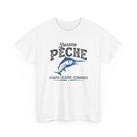 T-Shirt Pêche Homme et Femme – Cadeau Pêcheur Passionné – Poisson Pêche Sportive – Idée Cadeau Pêche Anniversaire Noël