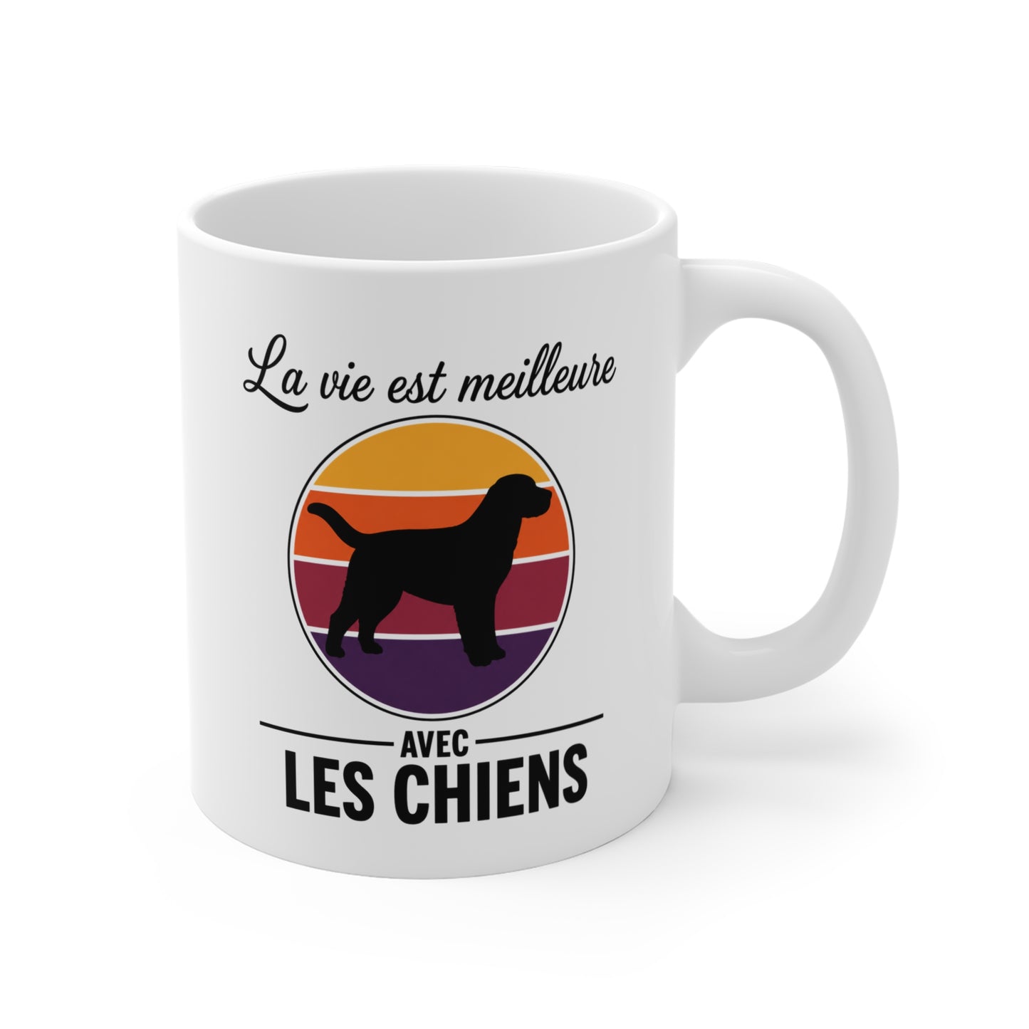 Mug Chien Homme et Femme – Tasse pour Maître et Maîtresse – Cadeau Amoureux des Chiens – Idée Cadeau Passionné Canin et Propriétaire de Chien – 325 ml