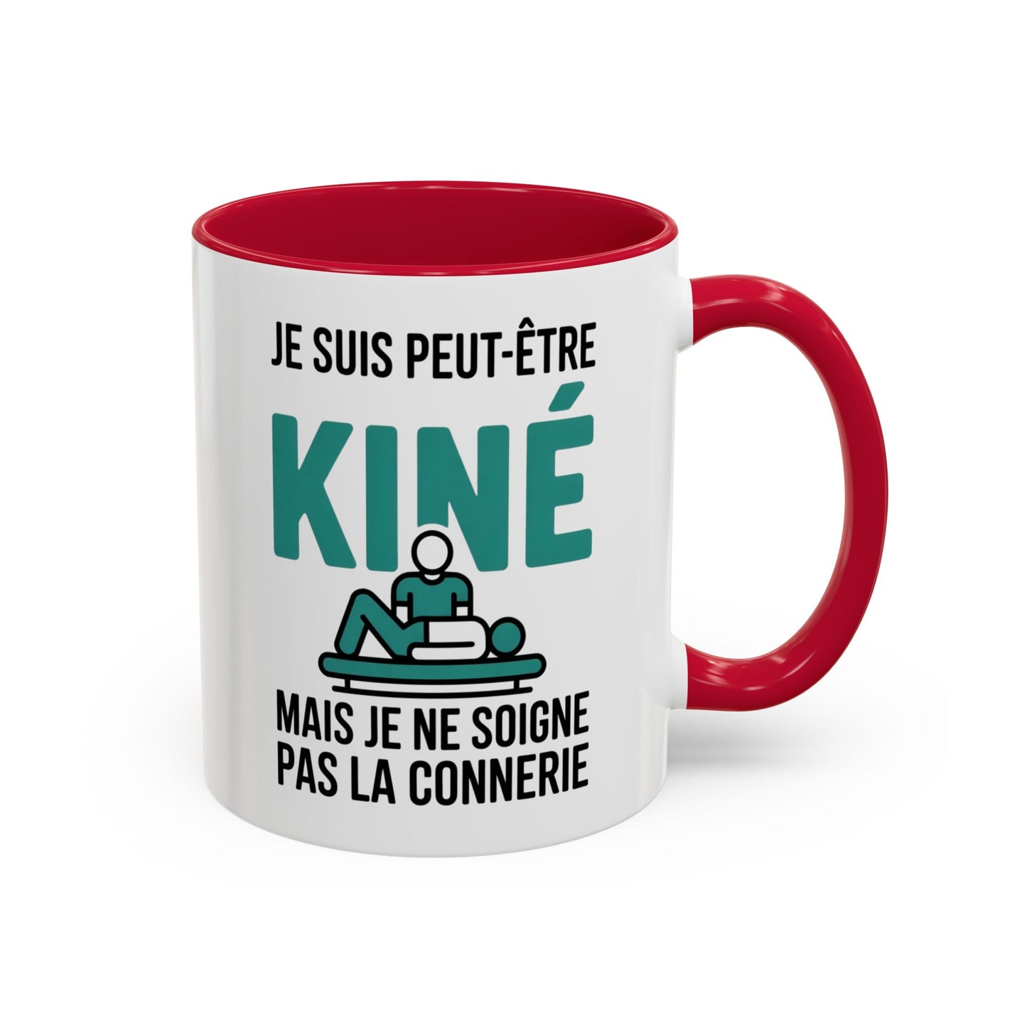 Mug Kiné Humoristique – Tasse Métier Kinésithérapeute Citation Drôle – Cadeau Kiné Original – Céramique 325ml Noir Bleu Rouge