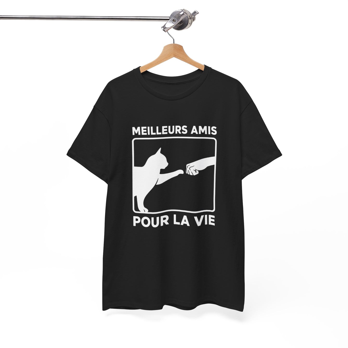 Tee Shirt Chat Homme Femme – Amitié Homme Chat – Idée Cadeau Amoureux des Chats Propriétaire de Félin