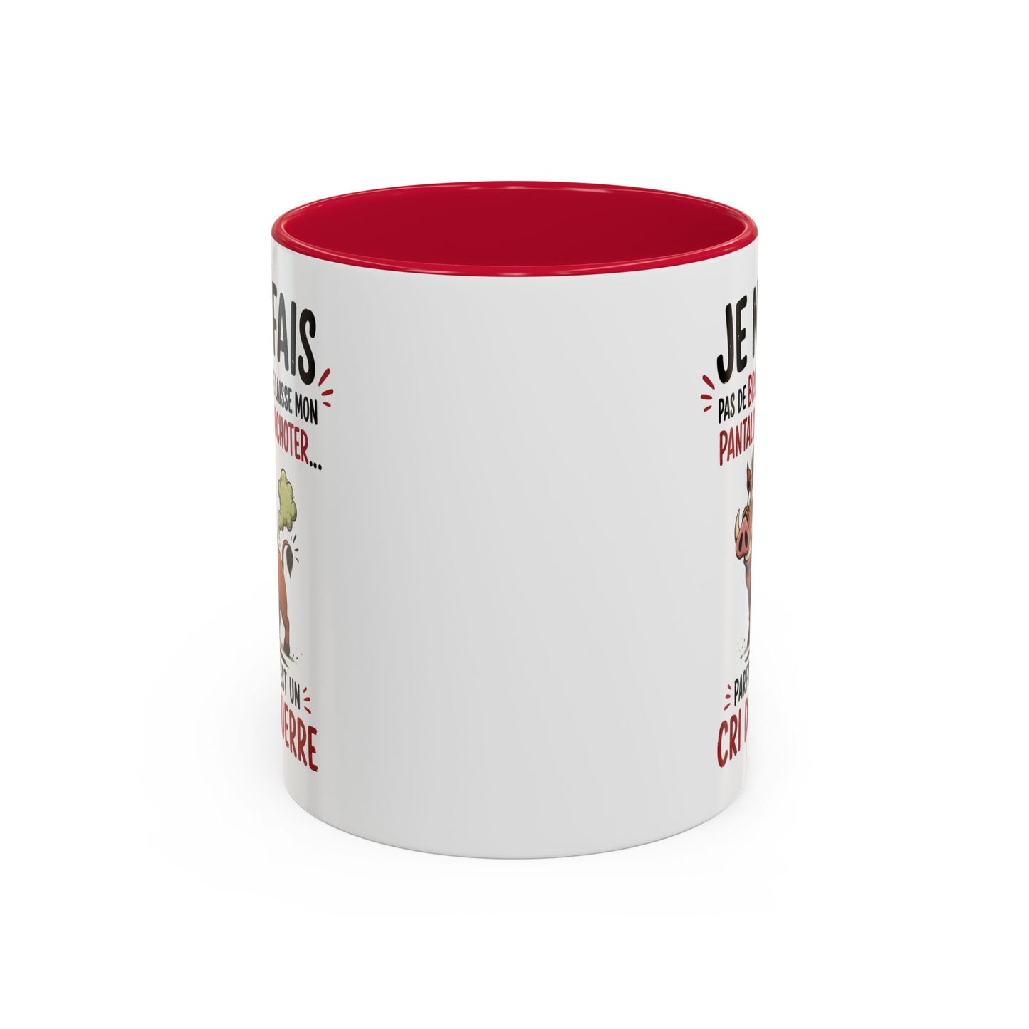 Tasse Je Ne Fais Pas de Bruit Je Laisse Mon Pantalon Chuchoter – Mug Humour Sanglier – Cadeau Homme Femme 325ml