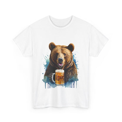 Tee shirt unisex Ours animaux animal bière Homme/Femme Idée cadeau