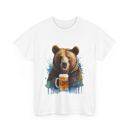 Tee shirt unisex Ours animaux animal bière Homme/Femme Idée cadeau