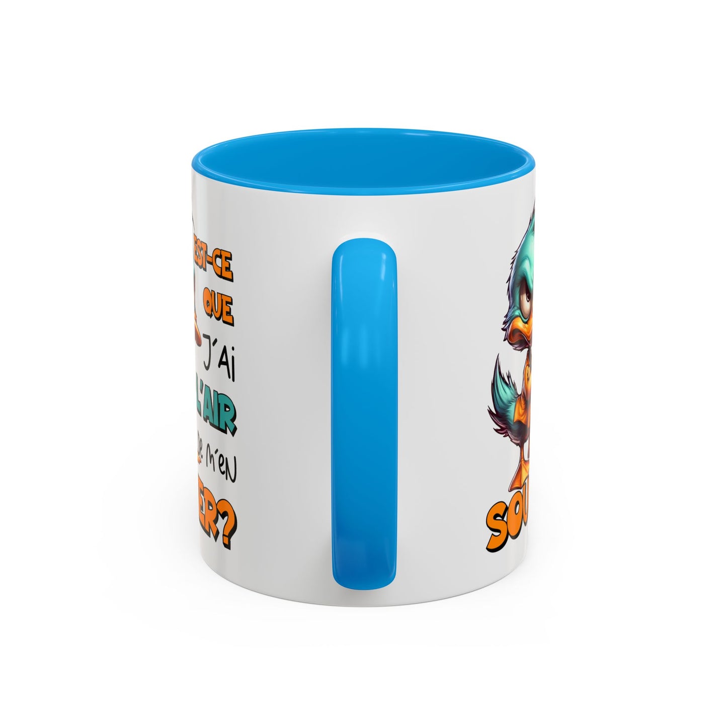 Tasse Est-Ce Que J’Ai L’Air De M’en Soucier – Mug Canard Humour Drôle Cartoon – Cadeau Fun 325ml