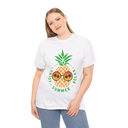 Tee shirt Unisex Ananas été Summer enjoy Relax Homme/femme idée cadeau