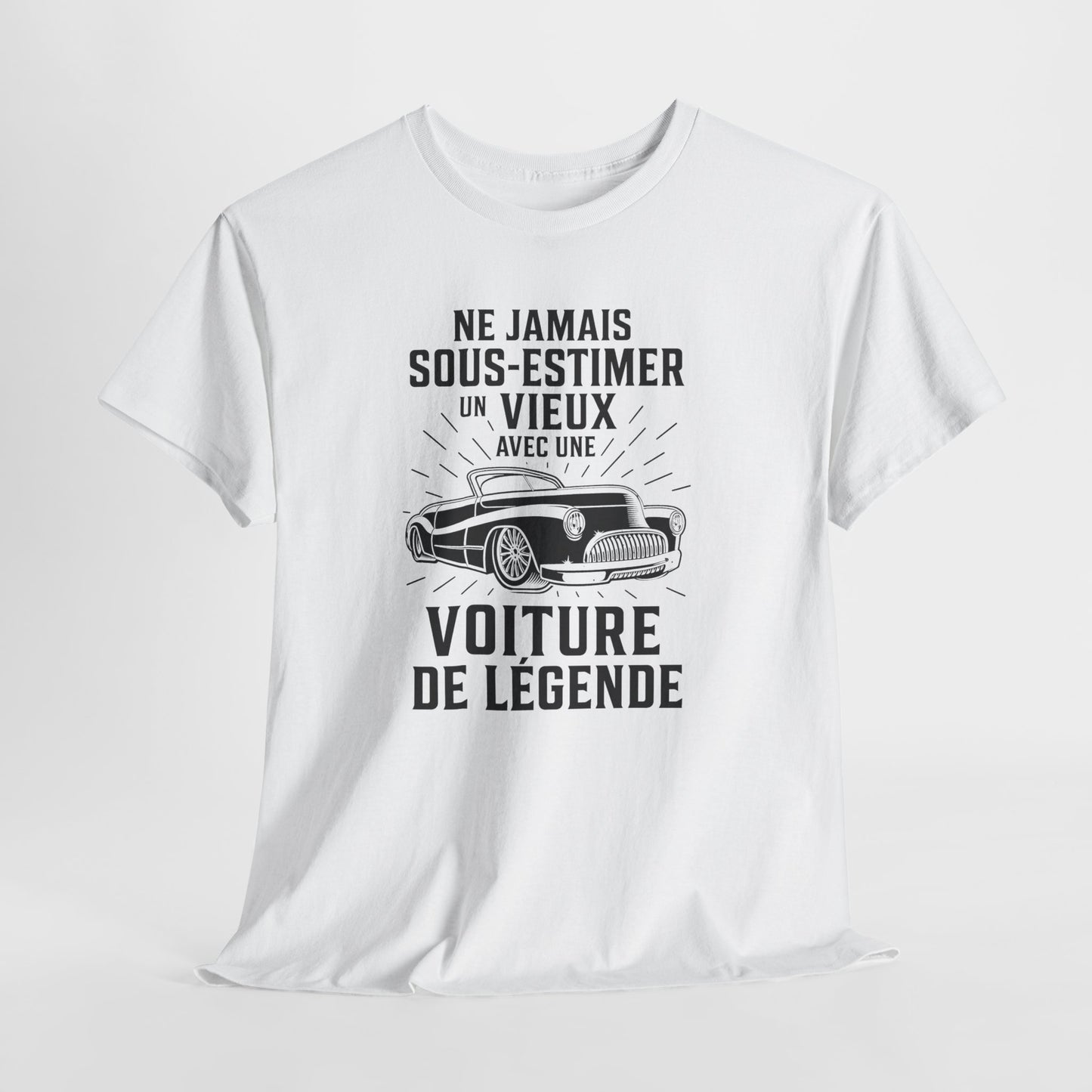 T-Shirt Voiture Ancienne Homme et Femme – Cadeau Passionné Automobile Vintage – Humour Auto de Légende – Collectionneur Mécanique