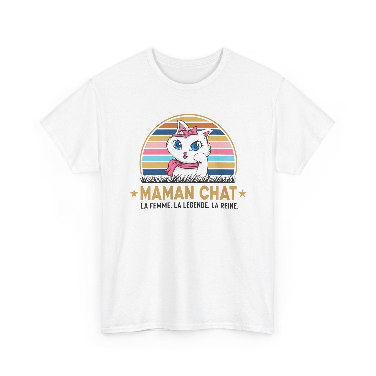 Tee Shirt Maman Chat Femme – Amoureuse des Chats et Félins – Idée Cadeau Maman Passionnée de Chats Humour