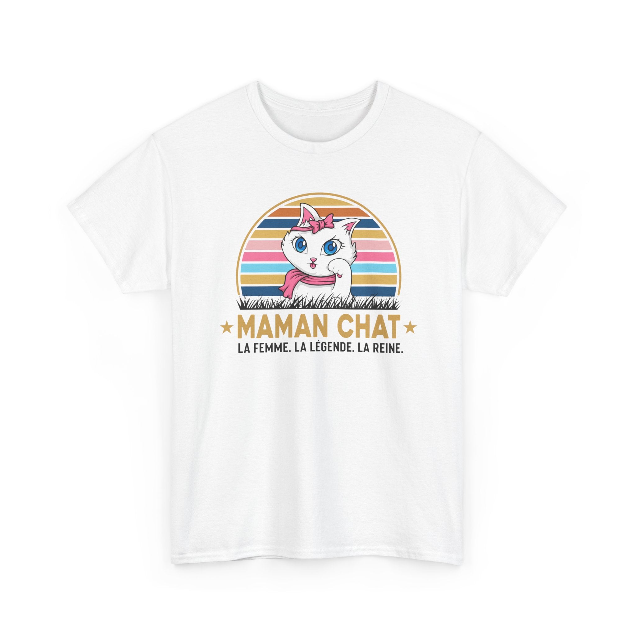 Tee Shirt Maman Chat Femme – Amoureuse des Chats et Félins – Idée Cadeau Maman Passionnée de Chats Humour