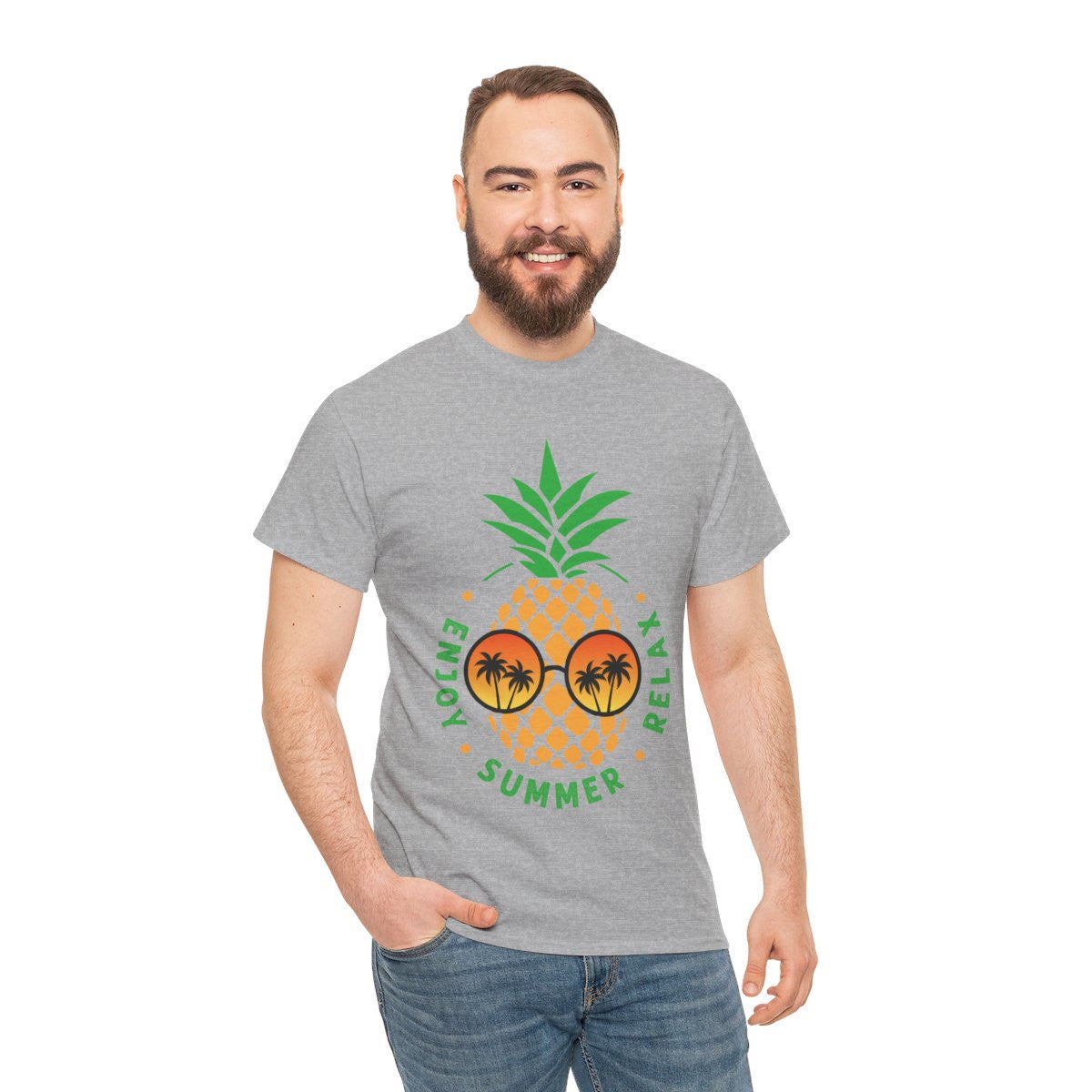 Tee shirt Unisex Ananas été Summer enjoy Relax Homme/femme idée cadeau