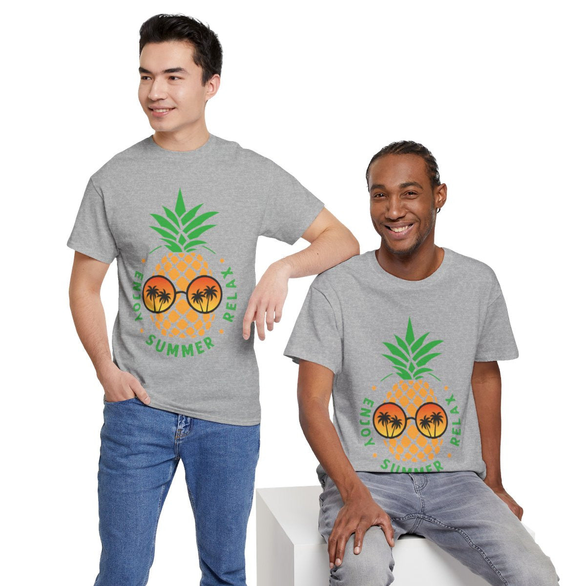 Tee shirt Unisex Ananas été Summer enjoy Relax Homme/femme idée cadeau