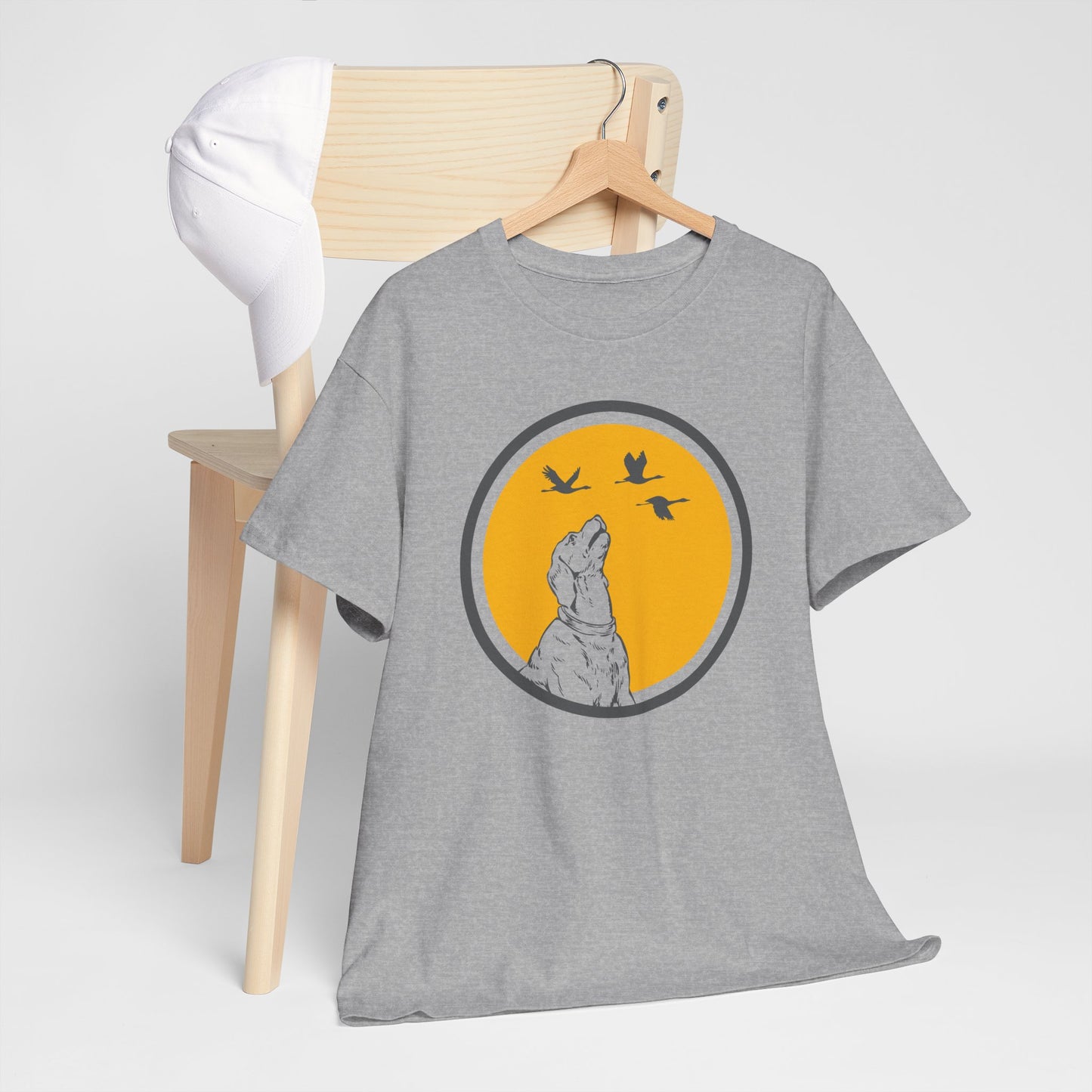 T-Shirt Chien Homme et Femme – Cadeau Amoureux des Chiens et Nature – Chien Oiseaux Plein Air – Idée Cadeau Passion Animaux
