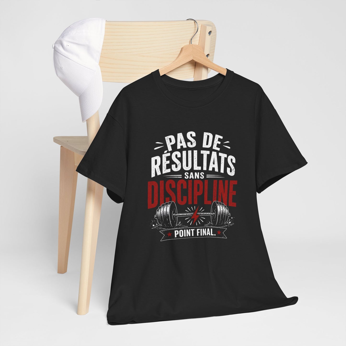 T-Shirt Musculation Discipline – Pas de Résultats Sans Discipline – Tee Shirt Fitness Motivation Gym Adulte Idée Cadeau Sport