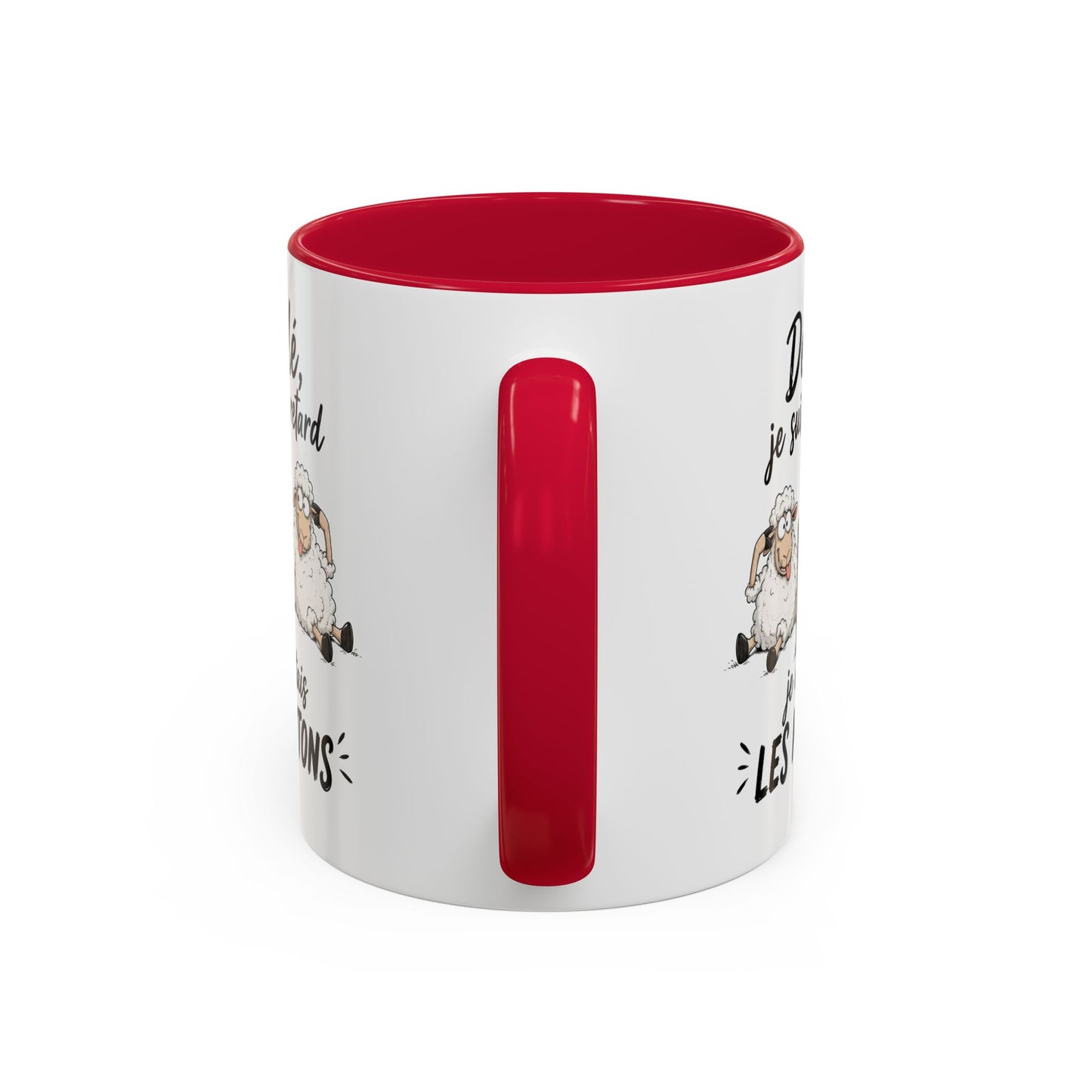 Tasse Humour Moutons – Désolé Je Suis en Retard Je Comptais les Moutons – Mug Rigolo et Original 325ml