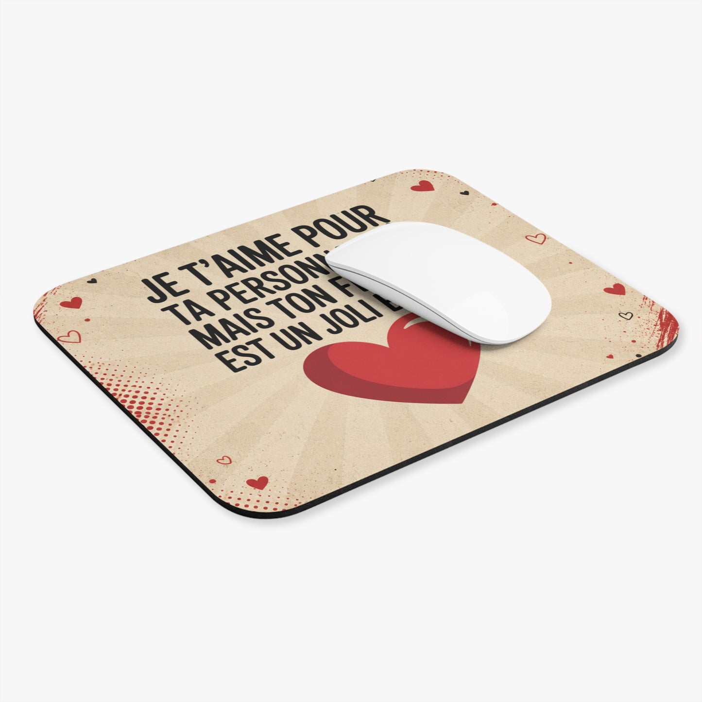 Tapis de Souris 22x18cm Humour Je T'aime pour ta Personnalité mais ton Fessier est un Joli Bonus Cadeau Amour Couple Homme Femme Saint Valentin