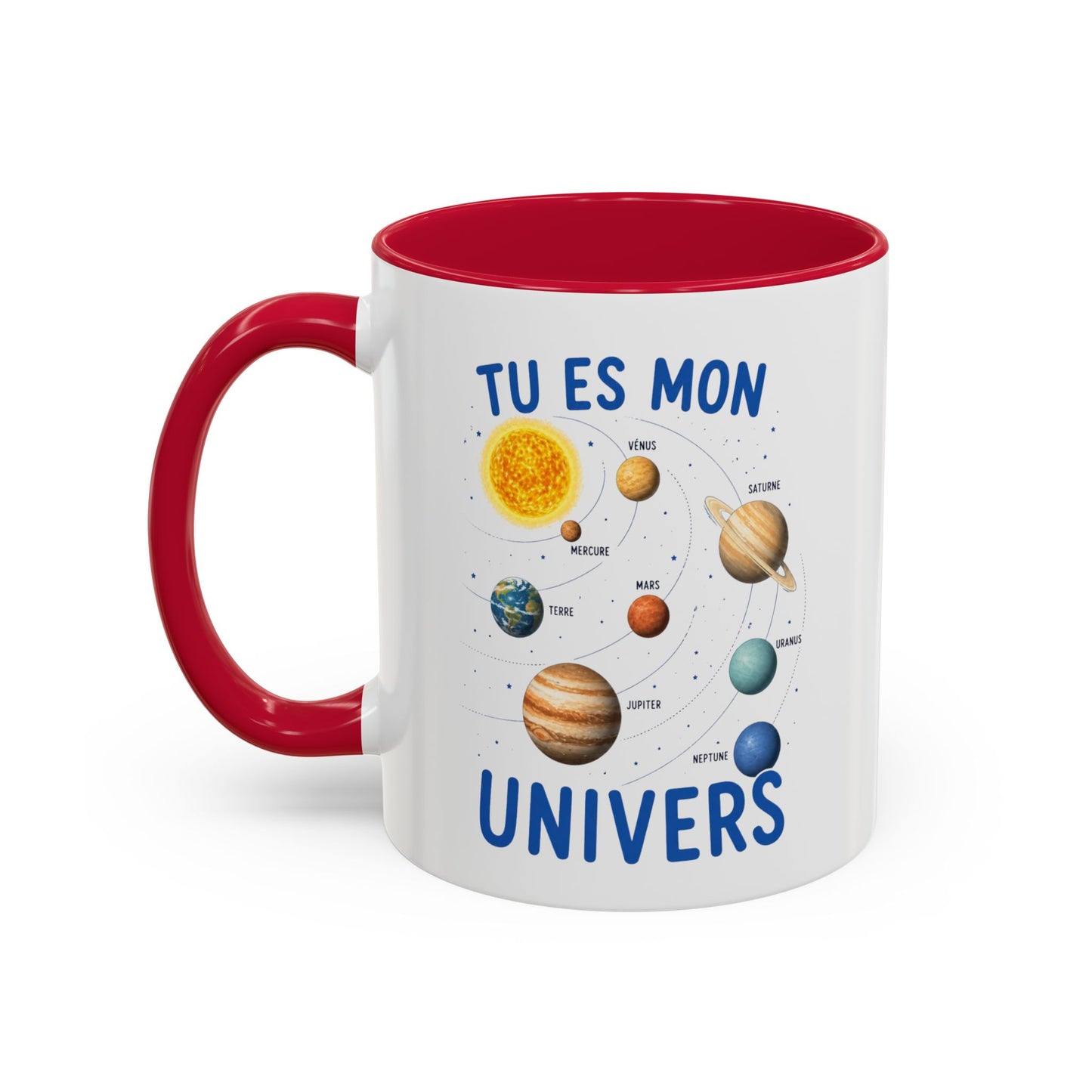 Mug Tu Es Mon Univers – Tasse Astronomie Romantique avec Planètes du Système Solaire – Cadeau Couple Original Homme Femme 325ml