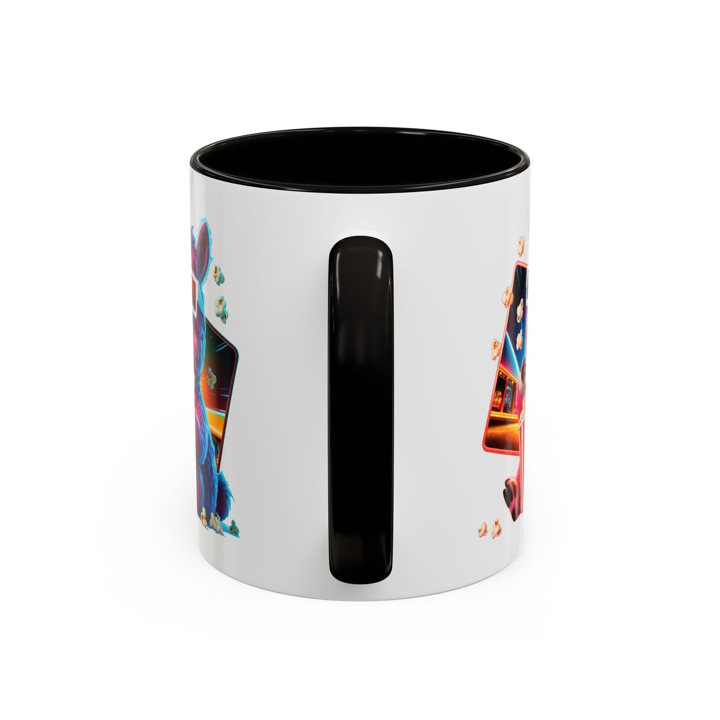 Mug Lama Rigolo Cinéma – Tasse Design avec Popcorn et Lunettes 3D – Cadeau Original 325ml