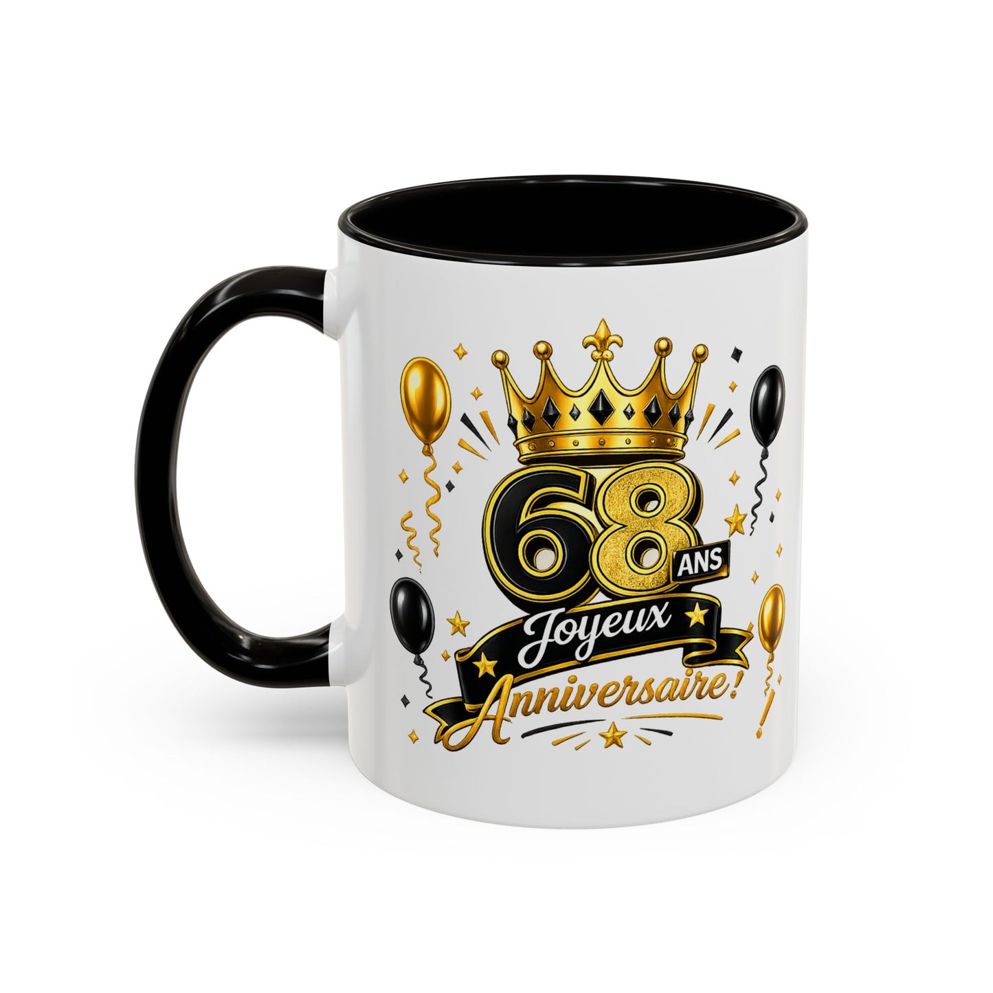 Mug Joyeux 68 Ans – Tasse Anniversaire 68 Ans – Cadeau Original pour Femme Homme – Idée Cadeau 68e Anniversaire
