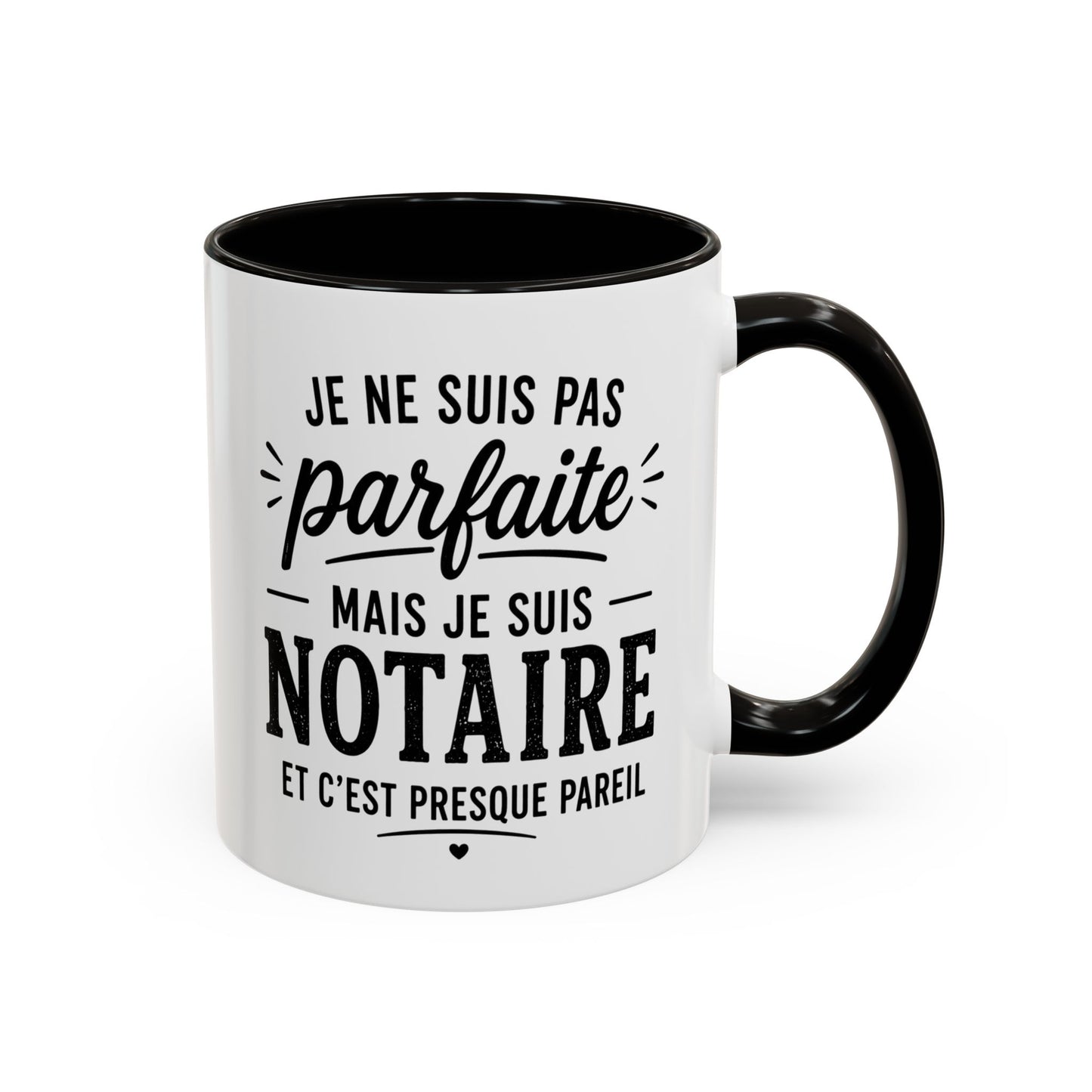 Mug Notaire Femme – Tasse Humour Métier Juridique Droit Justice – Idée Cadeau Original Notaire Femme Noir Bleu Rouge