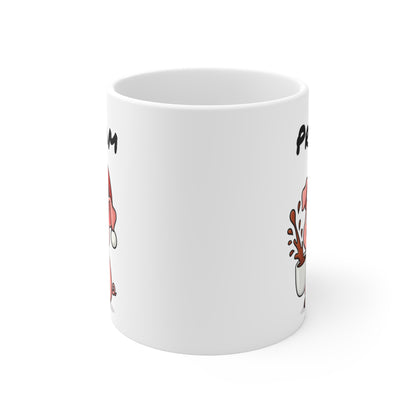 Tasse Personnalisable Cochon Noël – Mug Prénom Céramique 325ml – Cadeau Fêtes Mignon Original