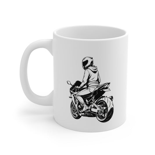 Tasse Motarde Moto Sportive – Mug Pilote Casquée Passion Moto – Cadeau Motocycliste Femme 325 ml