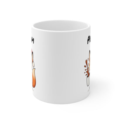 Tasse Personnalisable Renard Noël – Mug Prénom Céramique 325ml – Cadeau Fêtes Mignon Original