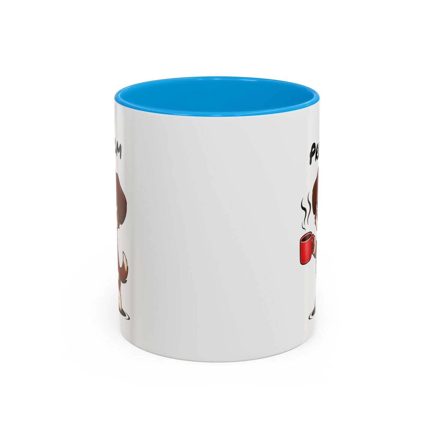 Mug Chien Fatigué Personnalisable 325ml – Tasse Café Humoristique Prénom Cadeau Original Noir Bleu Rouge