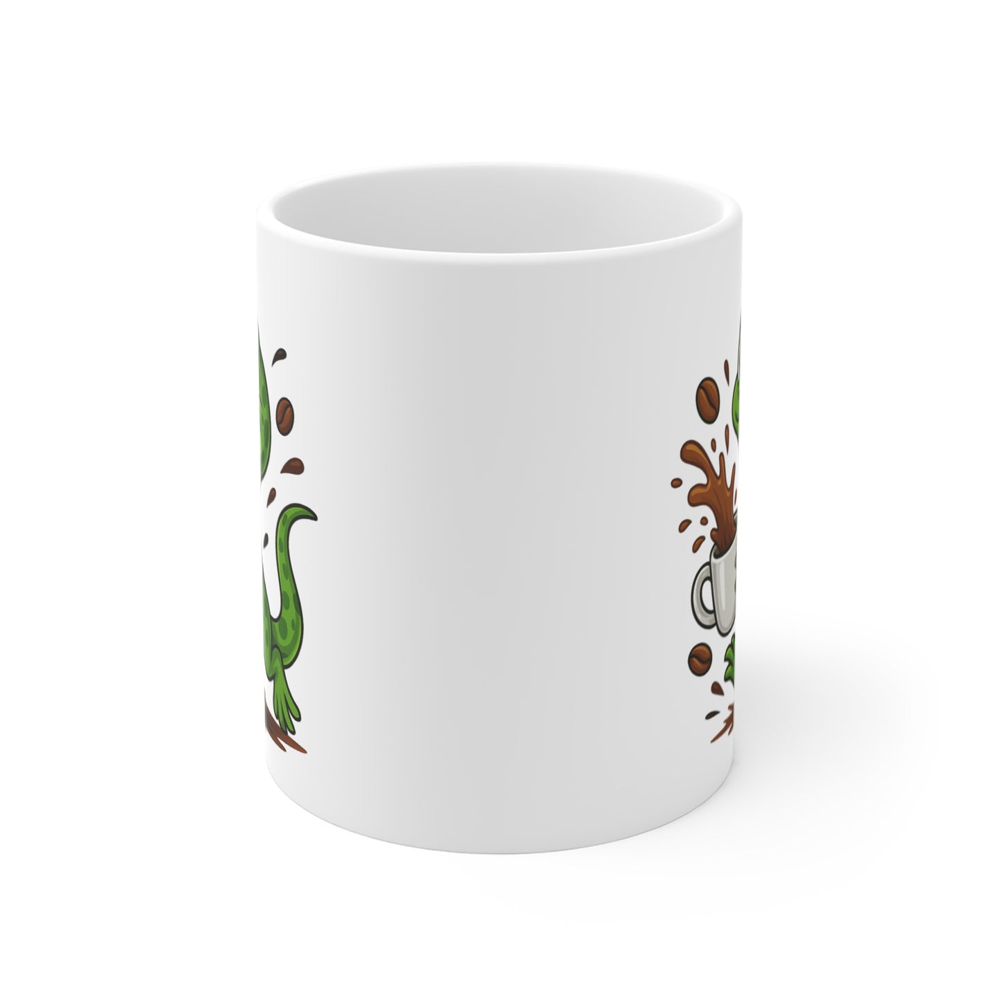 Tasse Lézard Amusant – Mug Café Cartoon Céramique 325ml – Cadeau Original Animal Mignon
