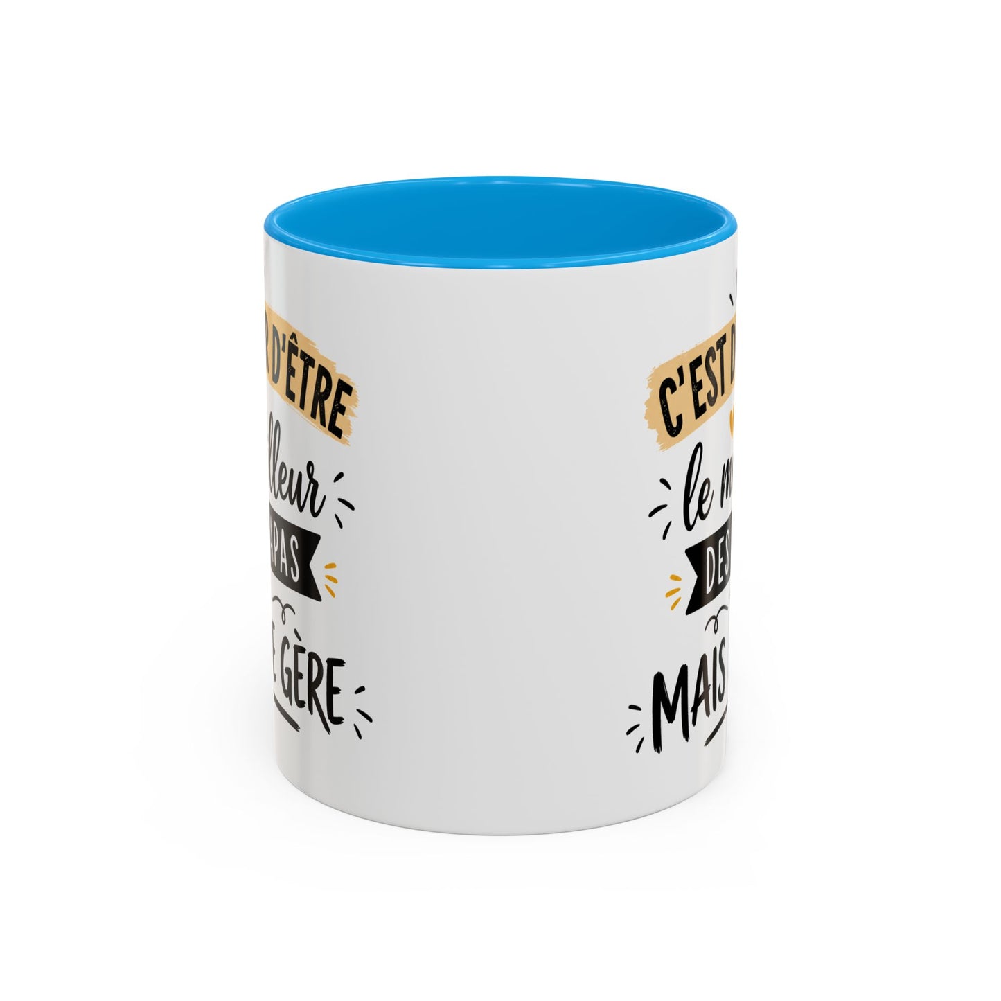 Tasse C’Est Dur D’Être Le Meilleur Des Papas Mais Je Gère – Mug Humour Papa Vintage – Cadeau Fête des Pères 325ml