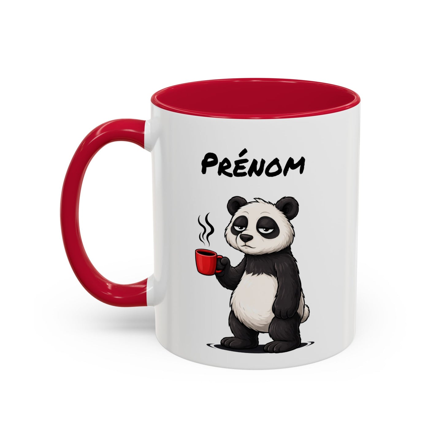Tasse Panda Fatigué avec Café – Mug Animal Mignon et Relax – Illustration Cartoon 325ml