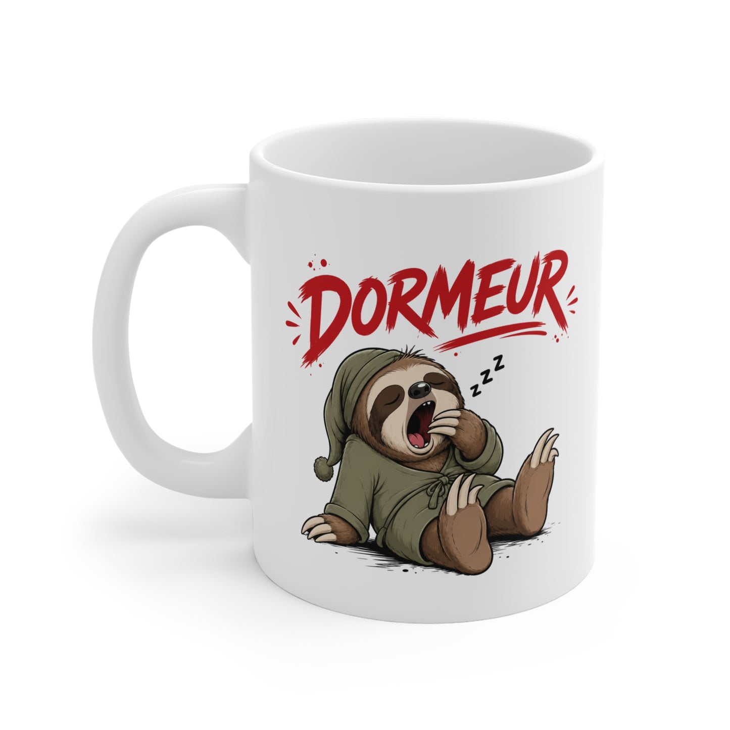 Tasse Dormeur Homme – Mug Humour Paresseux Fatigué – Cadeau Drôle Homme 325ml