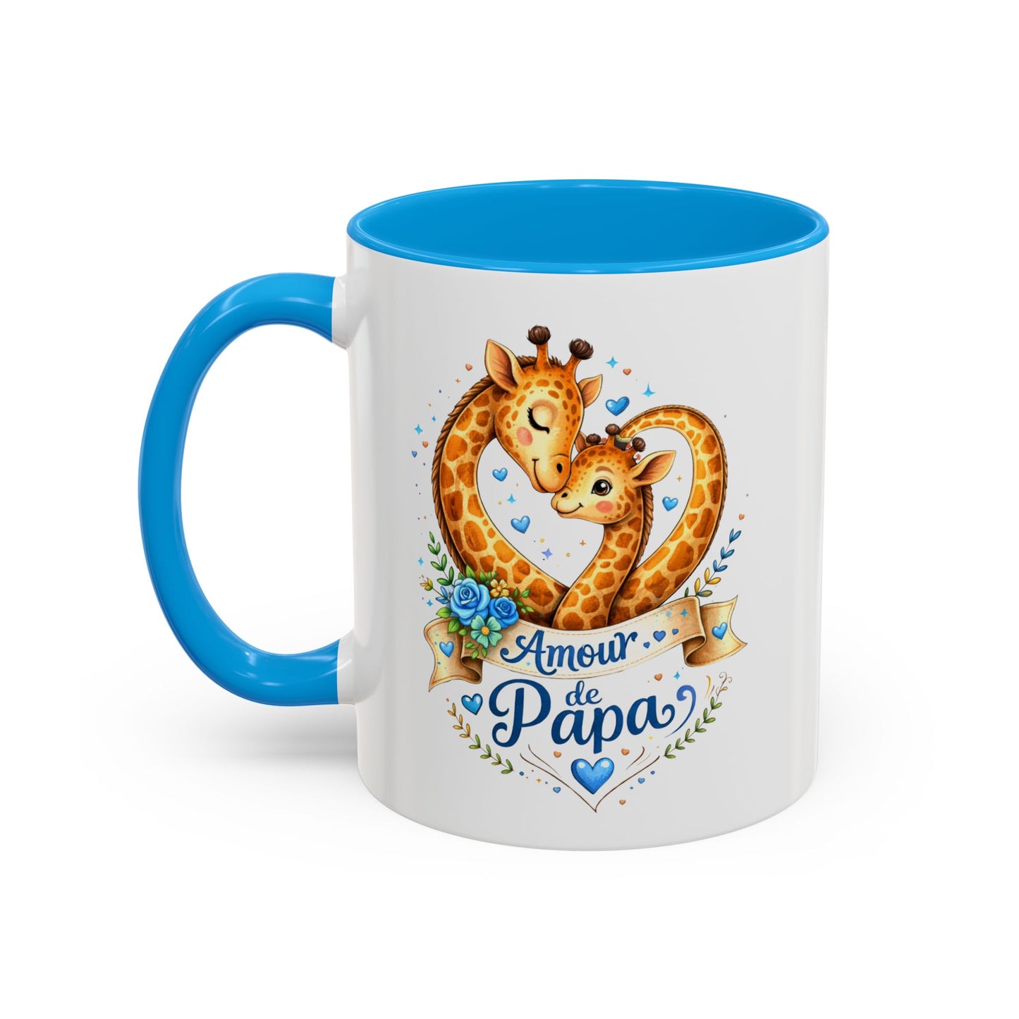Tasse Amour de Papa Girafes – Mug Père Enfant Mignon – Cadeau Fête des Pères Anniversaire Papa – Céramique 325ml