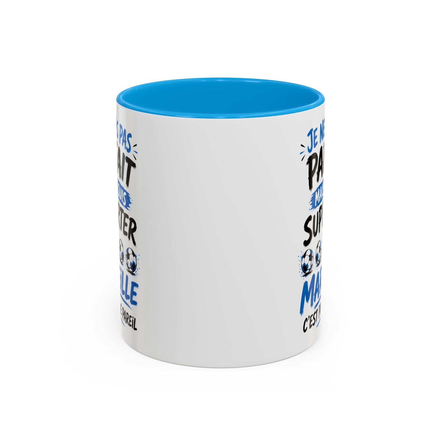 Tasse Humoristique Marseille – Je Ne Suis Pas Parfait Mais Je Suis Supporter de Marseille – Mug Fan Football 325ml