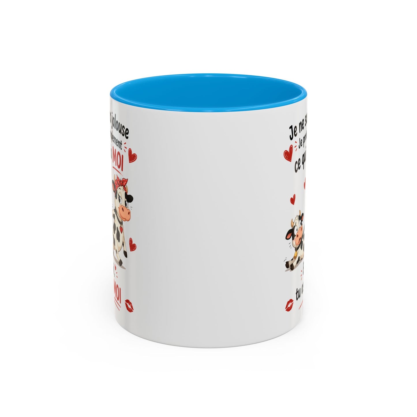Tasse Vache Couple Humour – Mug Animaux Amoureux Drôle – Cadeau Couple Original 325ml