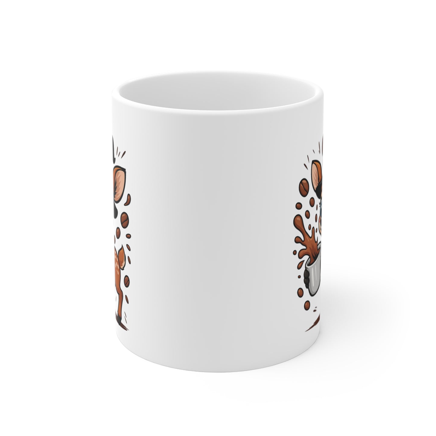 Mug Céramique Faon Sorcier Café – Tasse Halloween Animaux Mignonne 325ml – Cadeau Original Café Thé