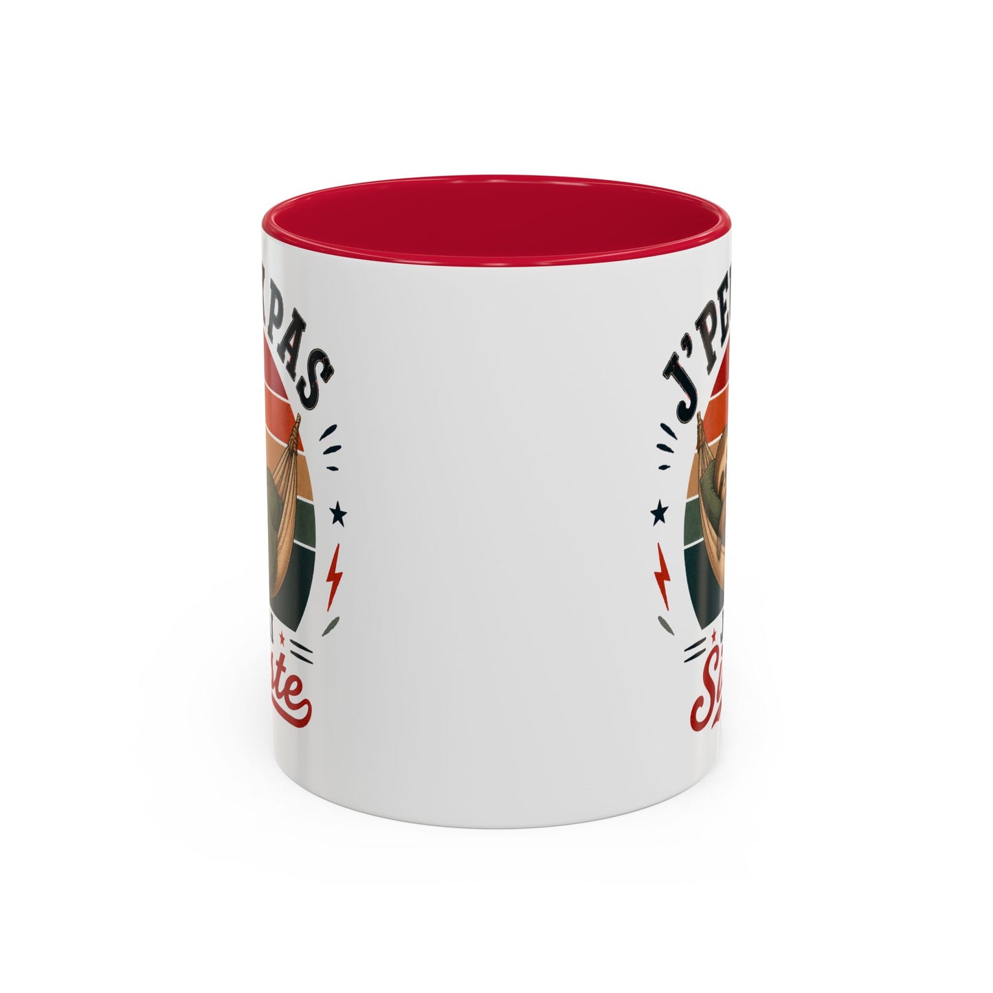 Tasse J’Peux Pas J’Ai Sieste – Mug Humour Paresseux Relaxation Vintage – Cadeau Détente Homme Femme 325ml