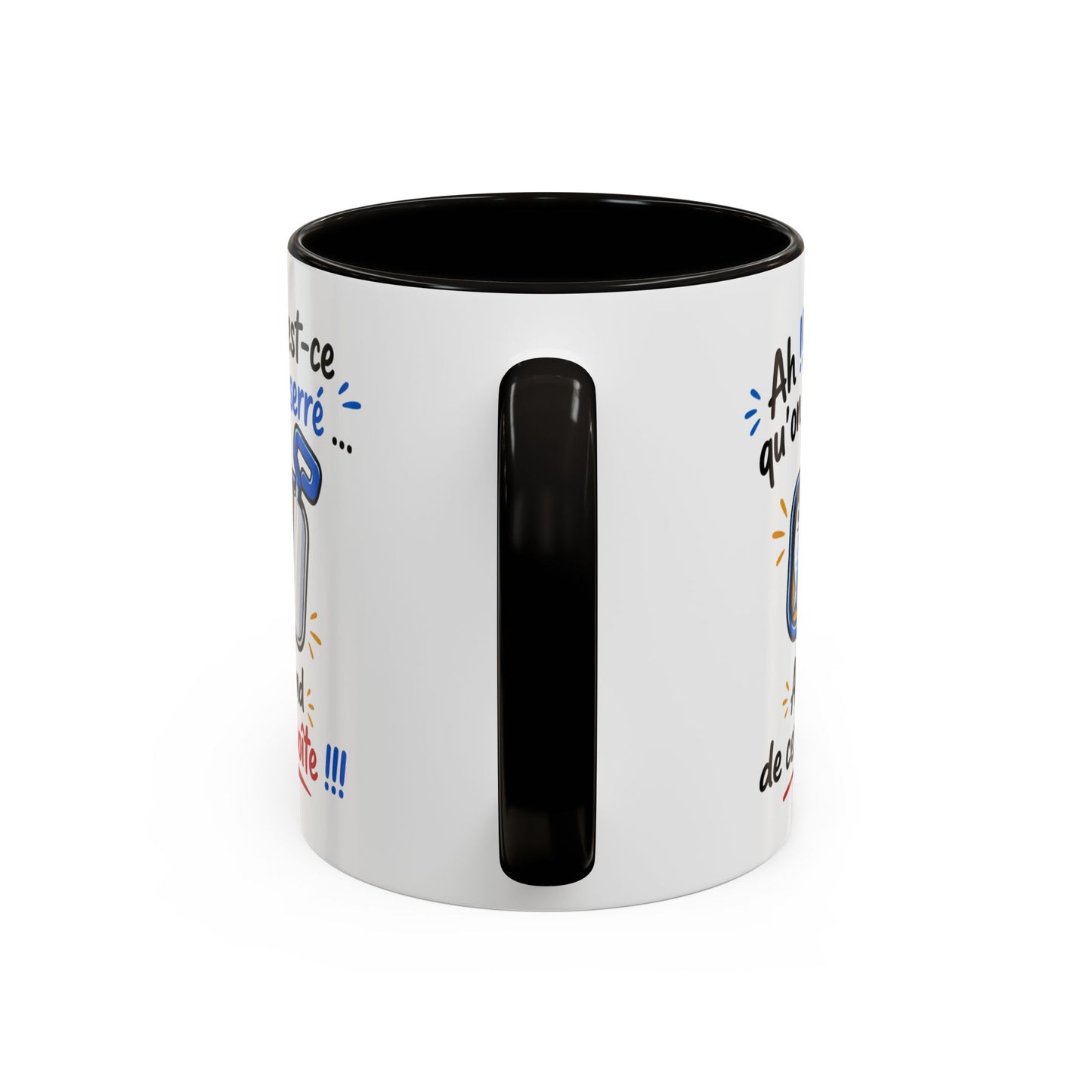 Mug Humour Sardines – Ah Qu’est-ce Qu’On Est Serré Au Fond De Cette Boîte – Tasse Drôle Cadeau Original Fun Céramique 325ml