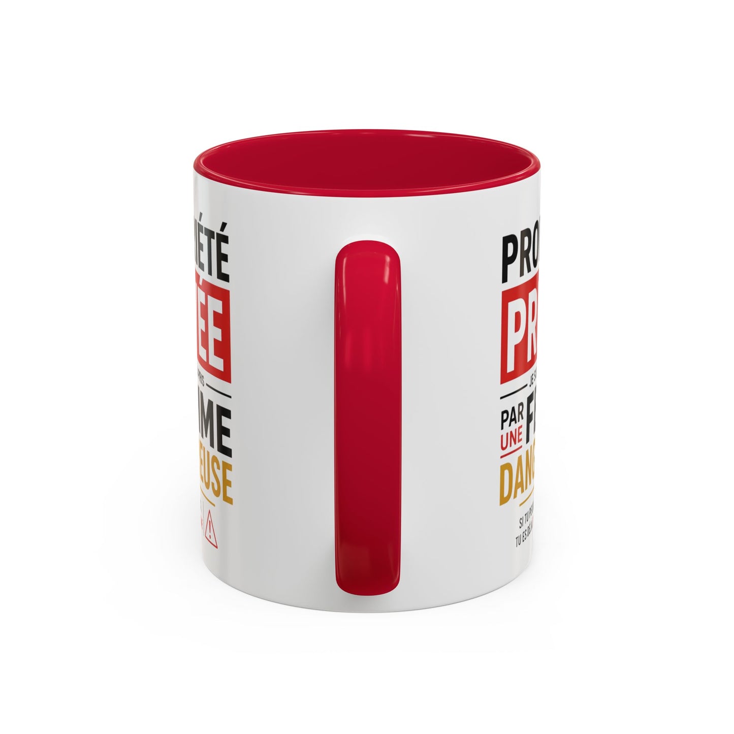 Mug Humour Homme – Propriété Privée Pris par une Femme Dangereuse – Tasse Drôle Couple Amour Cadeau Mari Petit Ami Céramique 325ml