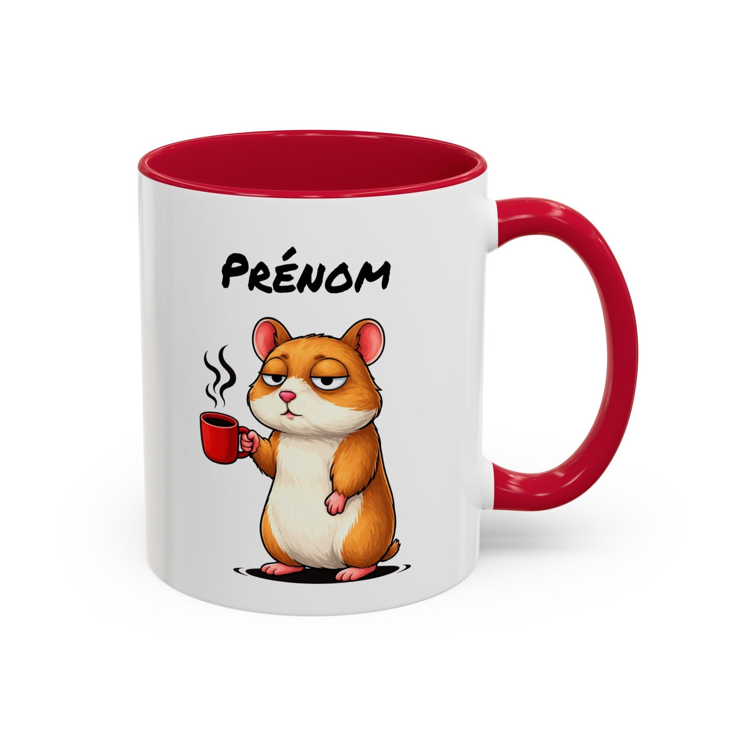 Mug Hamster Personnalisable 325ml – Tasse Café Humour Fatigue Matin Mignon Cadeau