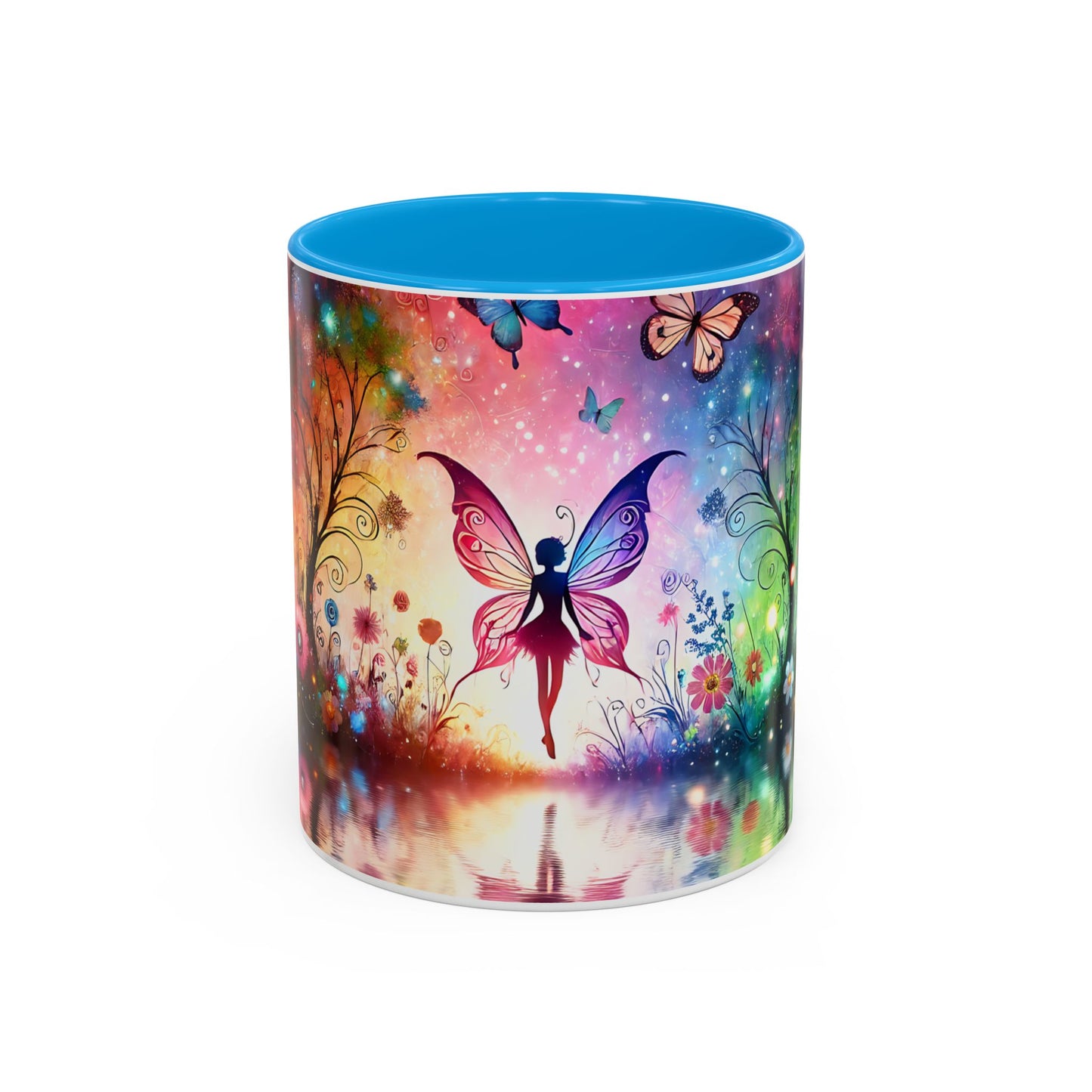 Mug Fée Féérique Papillons – Tasse Fantasy Colorée avec Univers Magique et Lumières Enchantées – Cadeau Féerie 325ml