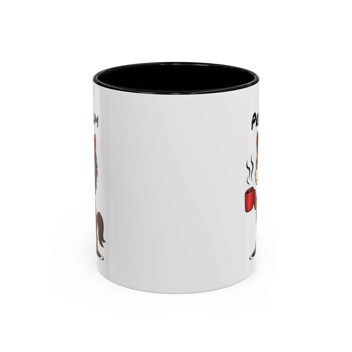 Mug Cheval Fatigué Personnalisable 325ml – Tasse Café Humoristique Prénom Cadeau Original Noir Bleu Rouge