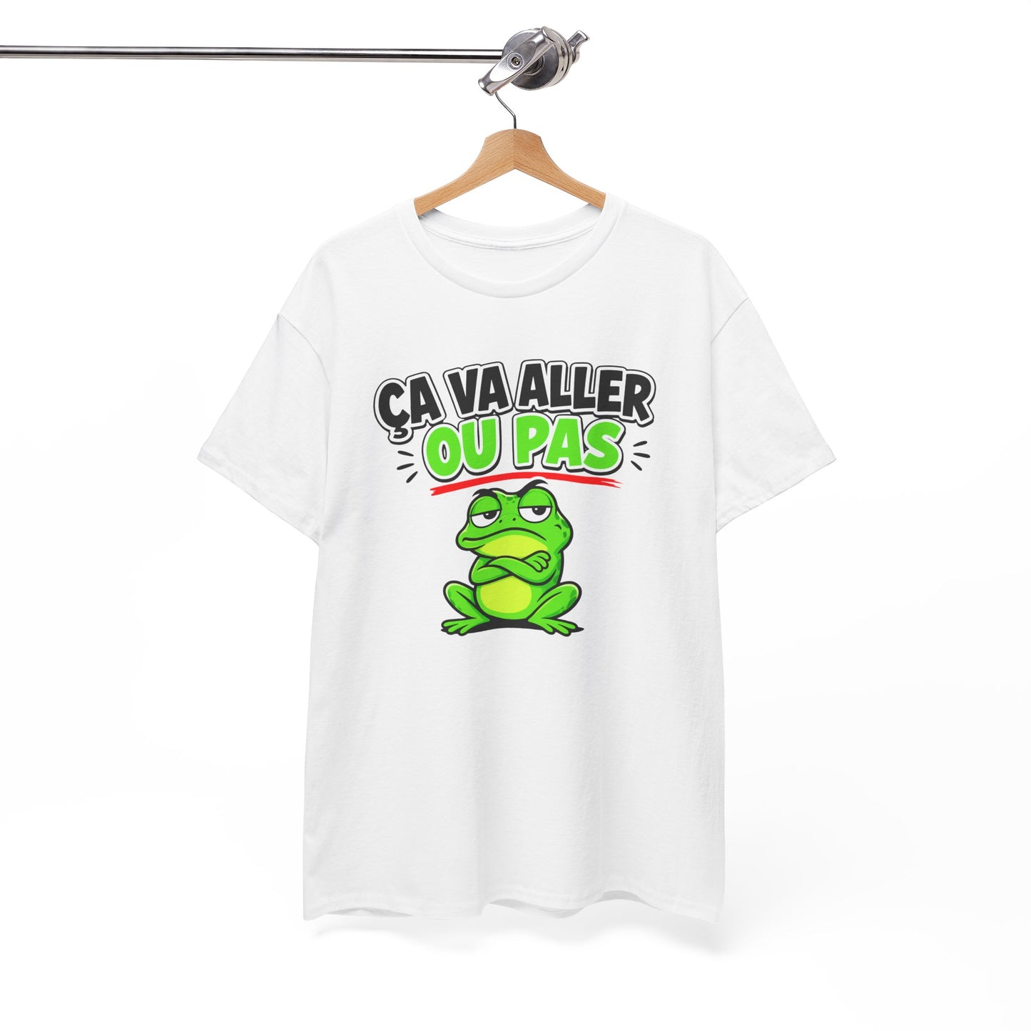 T-Shirt Humour Ça Va Aller Ou Pas – Tee Shirt Drôle Grenouille Adulte Citation Fun Sarcastique Cadeau Collègue Homme Femme