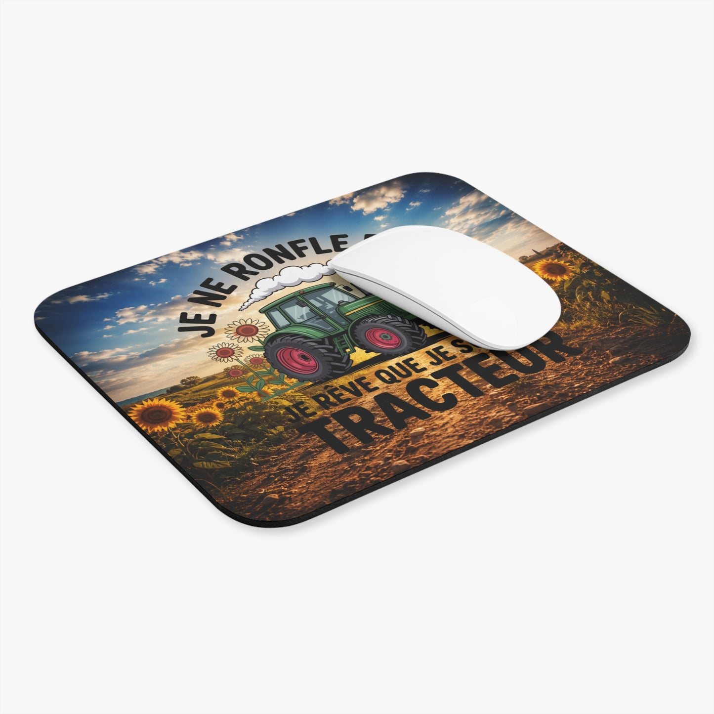 Tapis de Souris 22x18cm Je Ne Ronfle Pas Je Rêve Que Je Suis Un Tracteur – Humour Agriculteur – Cadeau Passion Tracteur Ferme Homme Femme – Bureau Gaming