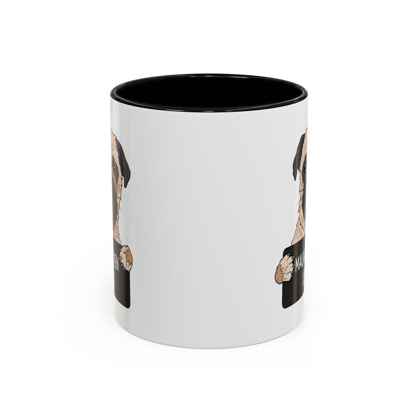 Mug Carlin Humoristique – Tasse Originale pour Propriétaire d’Animal – Idée Cadeau Drôle Homme et Femme – 325 ml Noir Bleu Rouge