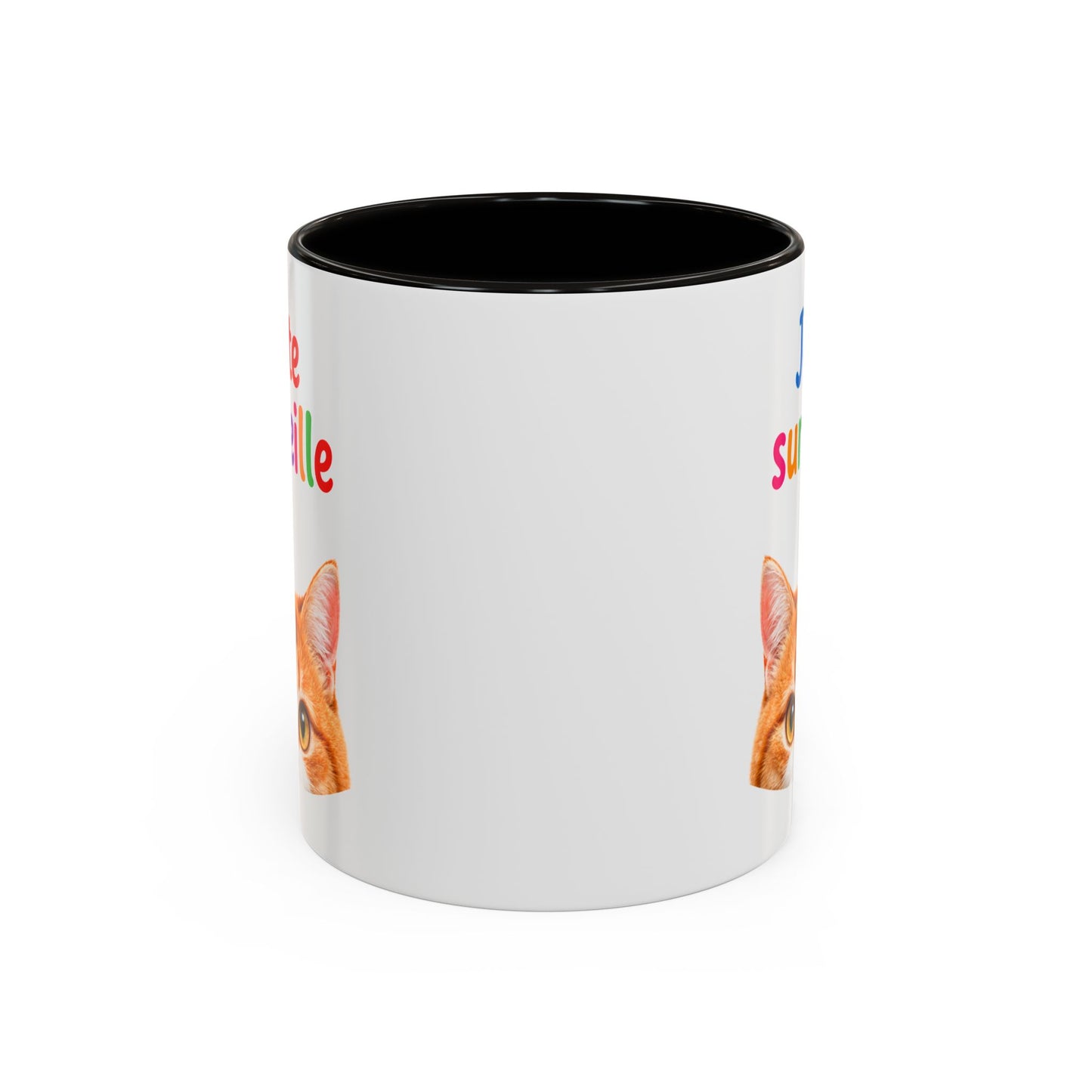 Tasse Chat Je te Surveille 325ml – Mug Céramique Humour Chat Mignon Cadeau Original Animaux
