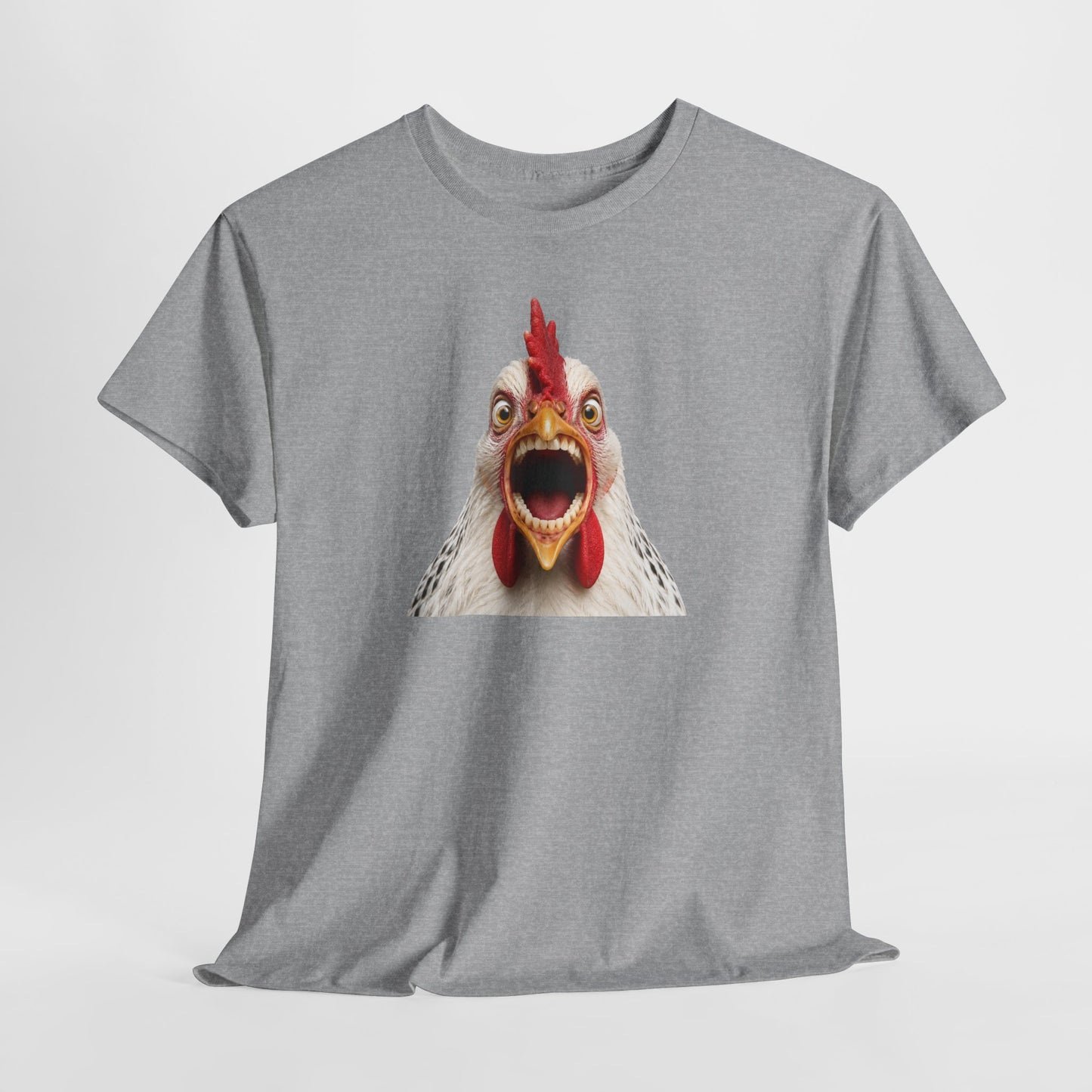 Tee-Shirt Humour Homme et Femme – Poule Drôle Expression Surprenante – Idée Cadeau Original Amateur Animaux Ferme Anniversaire