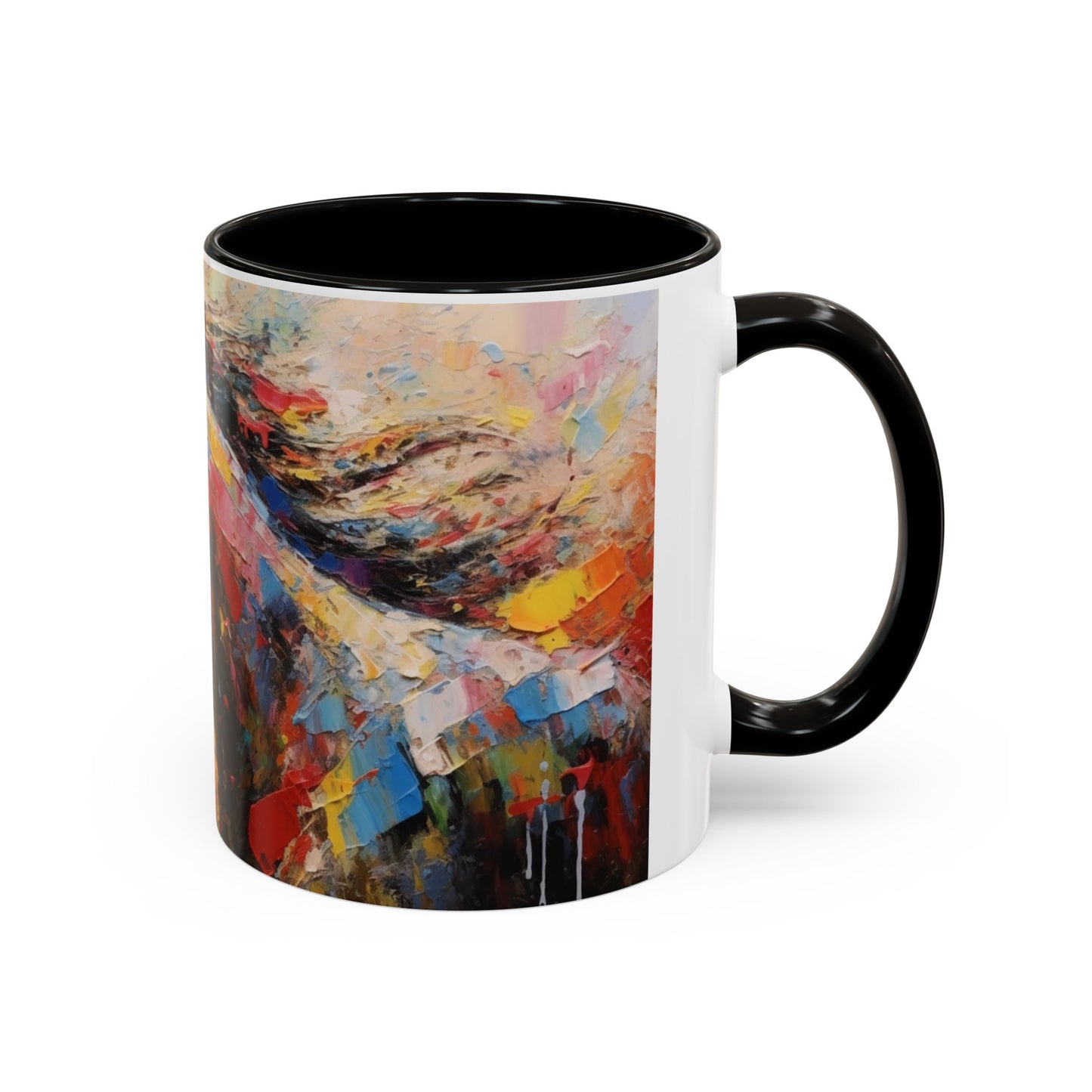 Mug Cheval Artistique Coloré – Tasse Peinture Moderne Cheval Abstrait – Cadeau Passion Équitation 325ml