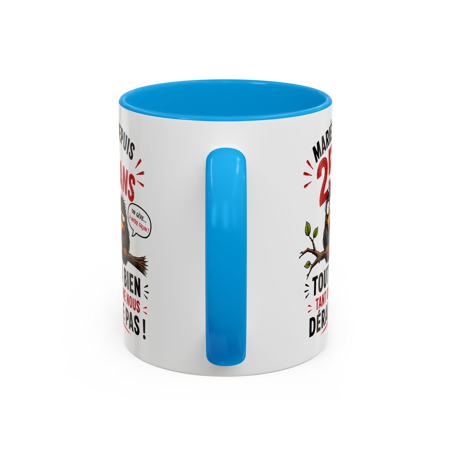Tasse Mariés Depuis 25 Ans – Mug Humour Anniversaire de Mariage Homme Femme – Cadeau Couple 25 Ans de Mariage 325 ml