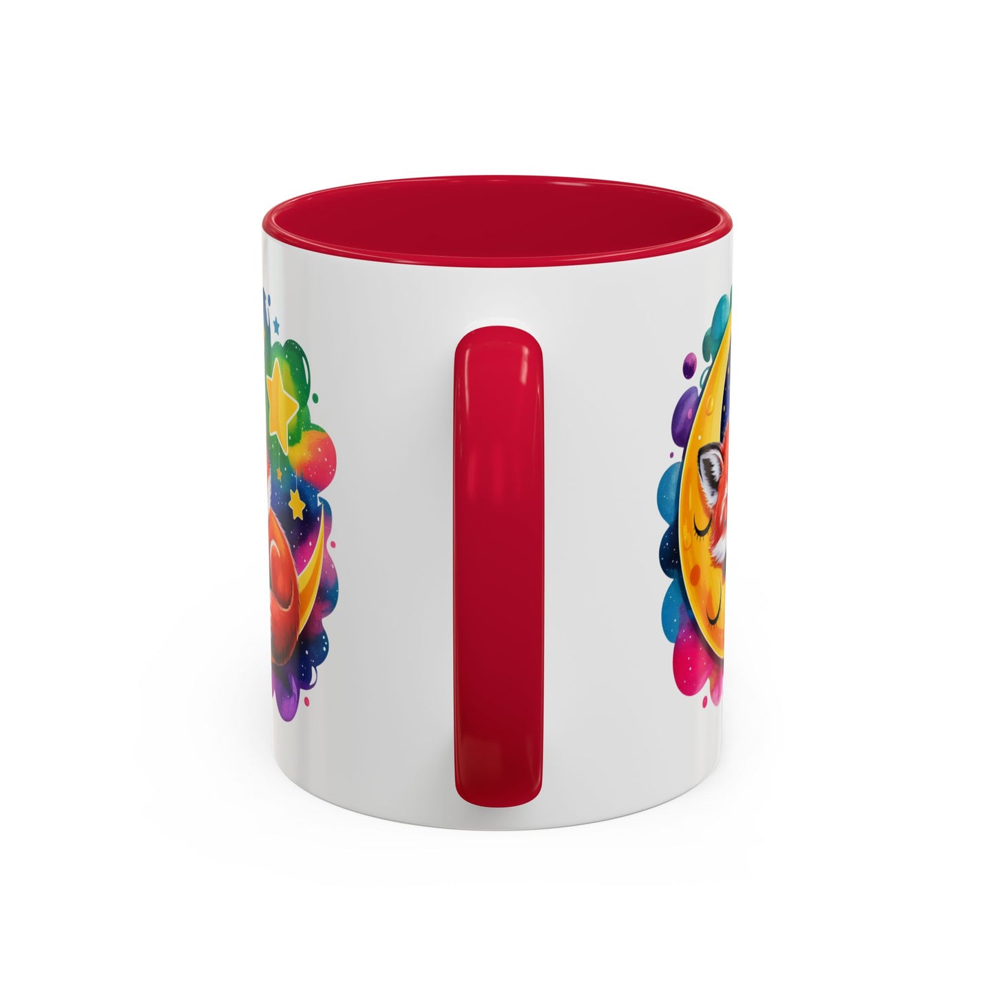 Mug Renard sur la Lune – Tasse Nuit Étoilée Kawaii – Cadeau Mignon et Relaxant – Céramique 325ml